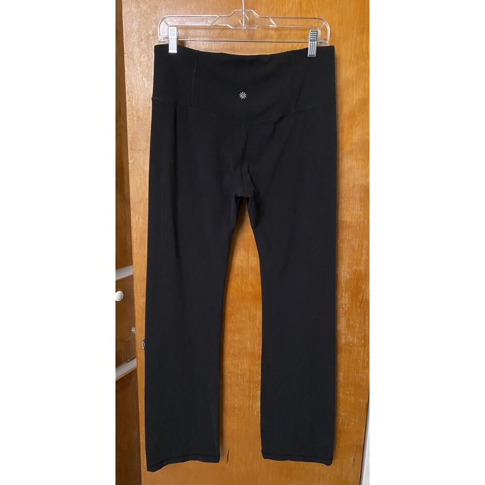 Athleta Elation Straight Leg Pants Women's Size L High Rise Yoga Black Gym - Picture 3 of 5